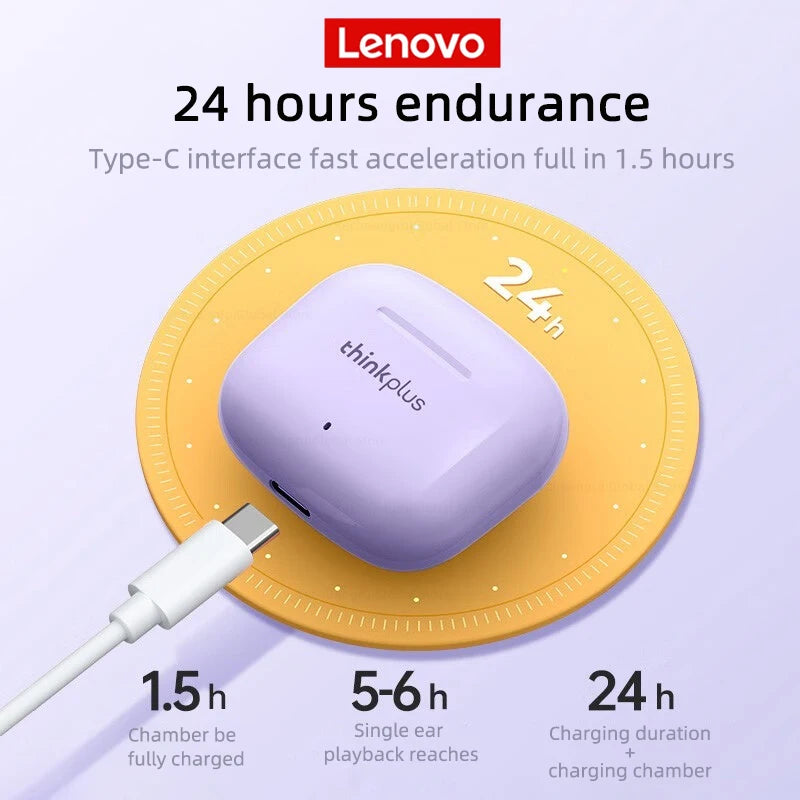 Lenovo LP40 Pro Headphones Wireless Bluetooth 5.4 TWS Hifi Stereo Earphones Gaming Sports Touch Control HD Call with Mic Earbuds