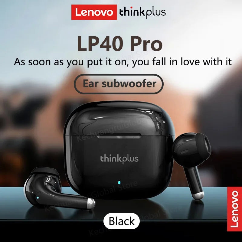 Lenovo LP40 Pro Headphones Wireless Bluetooth 5.4 TWS Hifi Stereo Earphones Gaming Sports Touch Control HD Call with Mic Earbuds