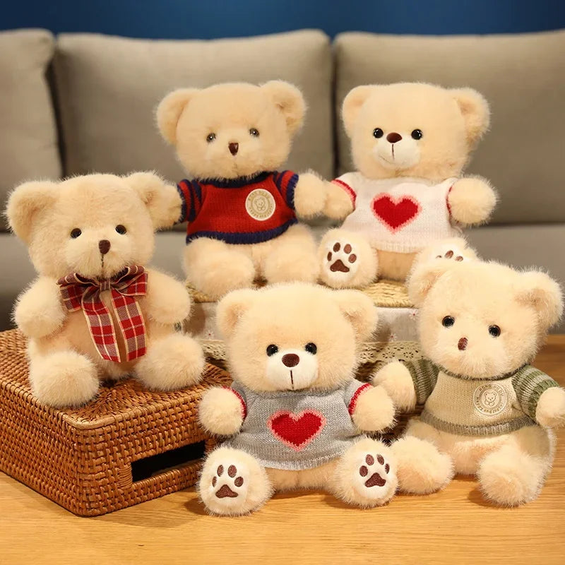 20cm Good Quality Heart Sweater Bear Plush Toys Boys Girls Lovely Cartoon Animals Stuffed Dolls  perfect for valentine's 💓